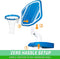 GoSports Splash Hoop Swimming Pool Basketball Game, Includes Poolside Water Basketball Hoop, 2 Balls and Pump – Blue
